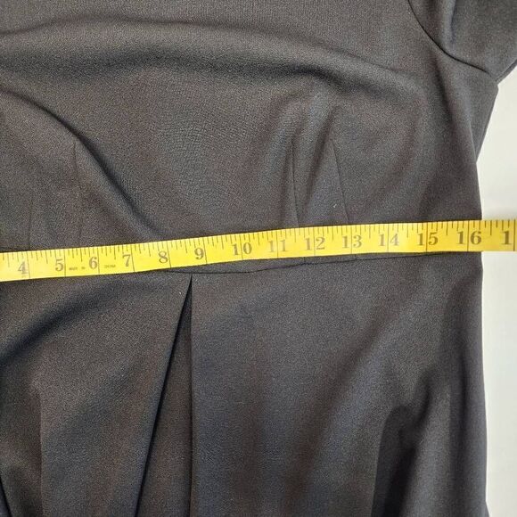 Donna Morgan Size 8 3/4 Sleeve Black Embelished Cuffs Dress I11 - Picture 7 of 12